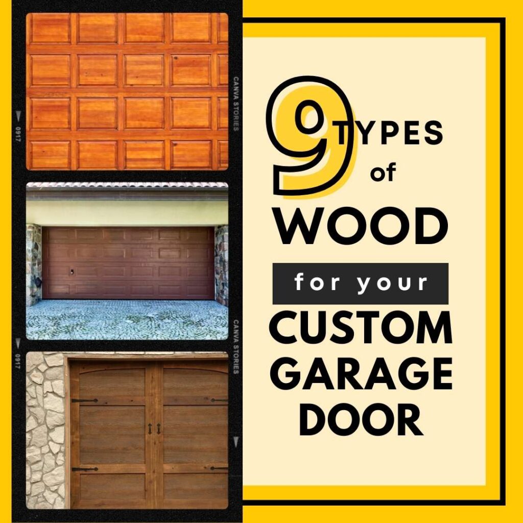 types of wood for garage doors